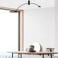 Deckenlampe 2-flammig GX53 Schwarz Holz B: 110 cm