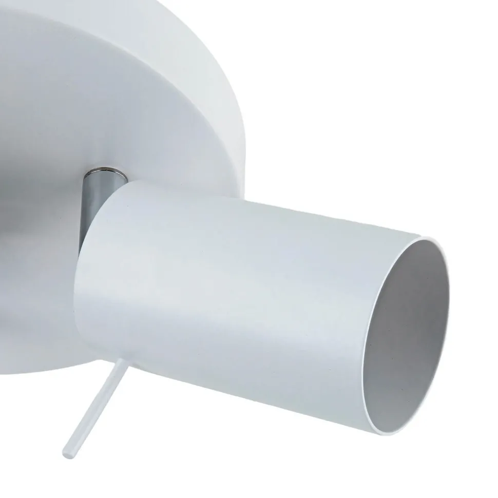 Deckenlampe 3-flammig Weiß Ø 20 cm Metall verstellbar