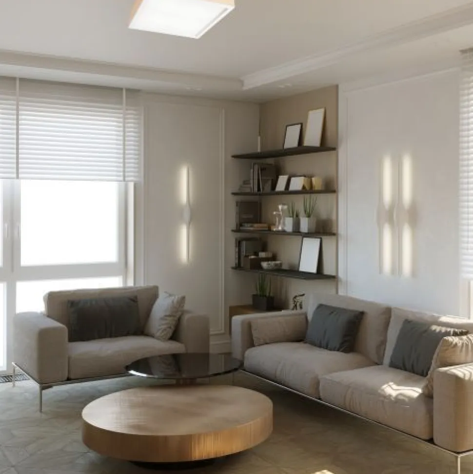 Deckenlampe Glas blendarm Holz Pinie E27 B:38,5 cm