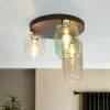 Deckenlampe Glas 3-flammig farbig Ø 44 cm elegant