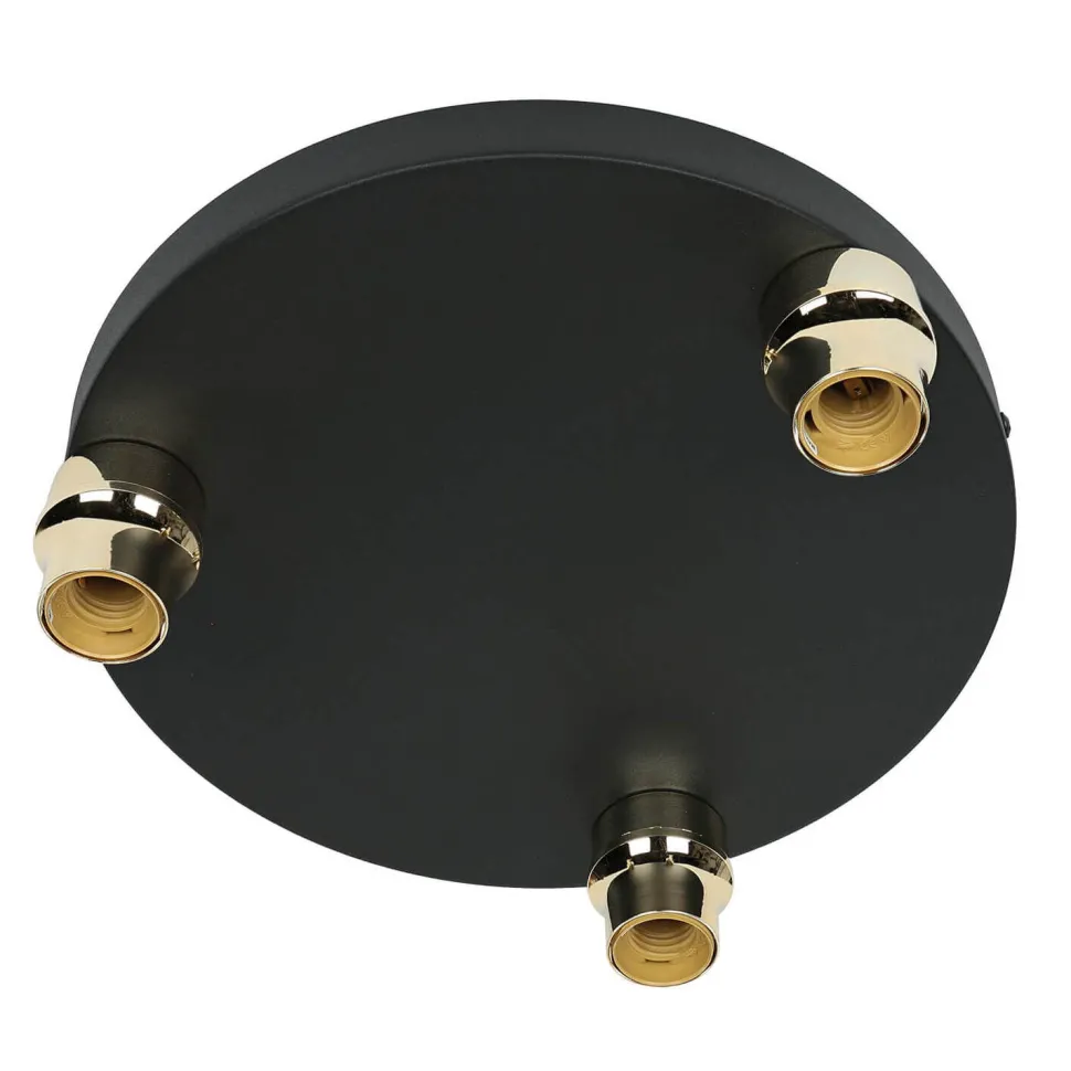 Deckenlampe Glas 3-flammig farbig Ø 44 cm elegant