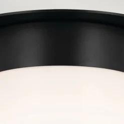 Deckenlampe Glas Metall D: 21,6 cm klein Schwarz Weiß