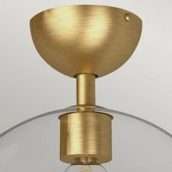 Deckenlampe Glas Metall E27 Ø 30,5 cm in Gold gebürstet