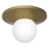 Deckenlampe Glas Metall in Gold Ø29 cm E14 blendarm