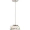 Deckenlampe Glas Metall in Silber verstellbar NIKA