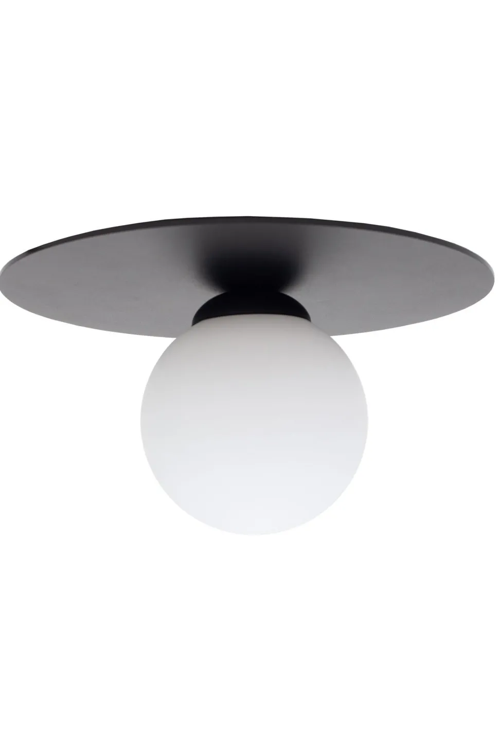 Deckenlampe Glas Metall Schwarz E27 Ø20 cm blendarm