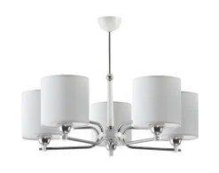 Deckenlampe Grau Chrom Weiß Ø72cm 5x E27 Esszimmer