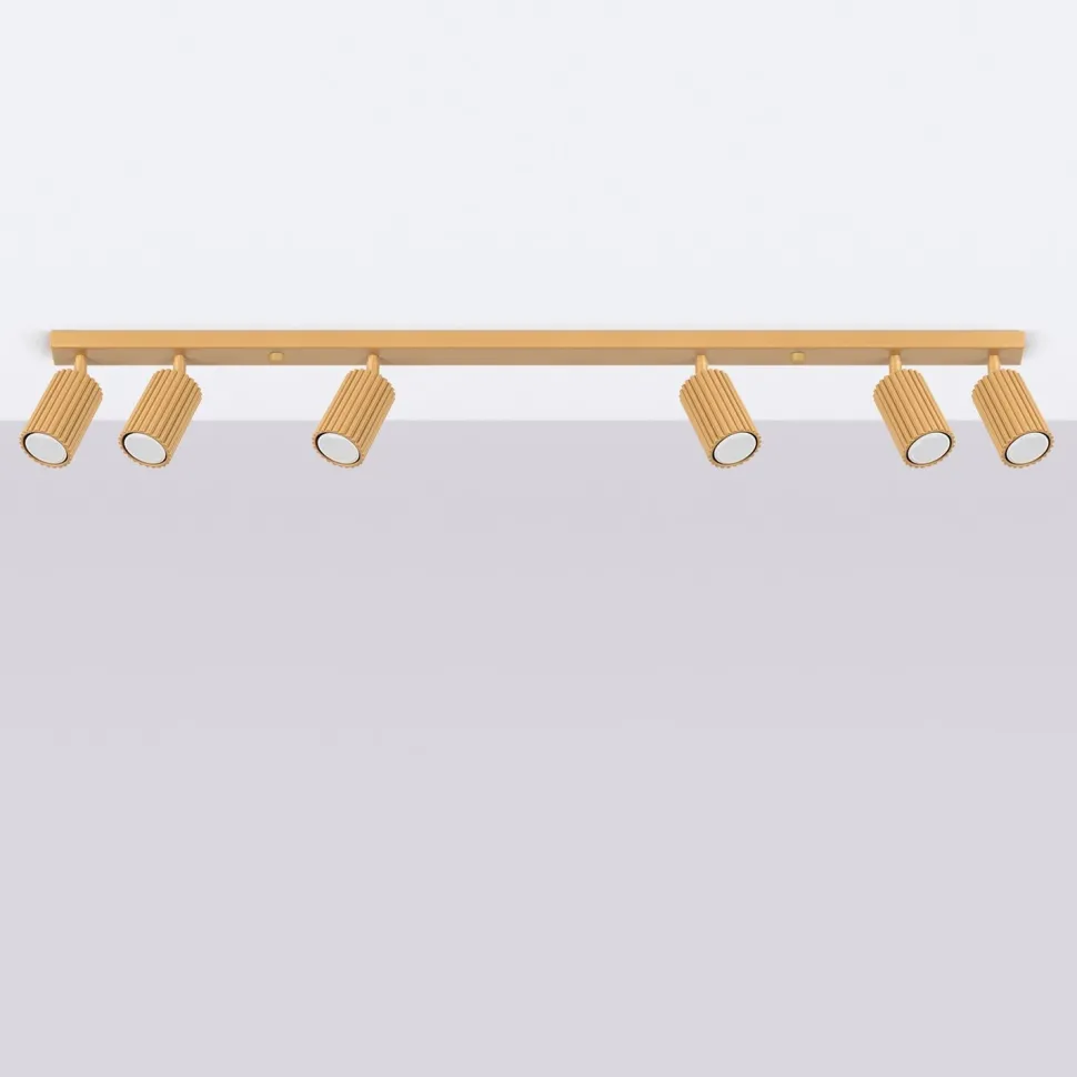 Deckenlampe groß 117 cm lang 4-flammig GU10 in Gold Modern