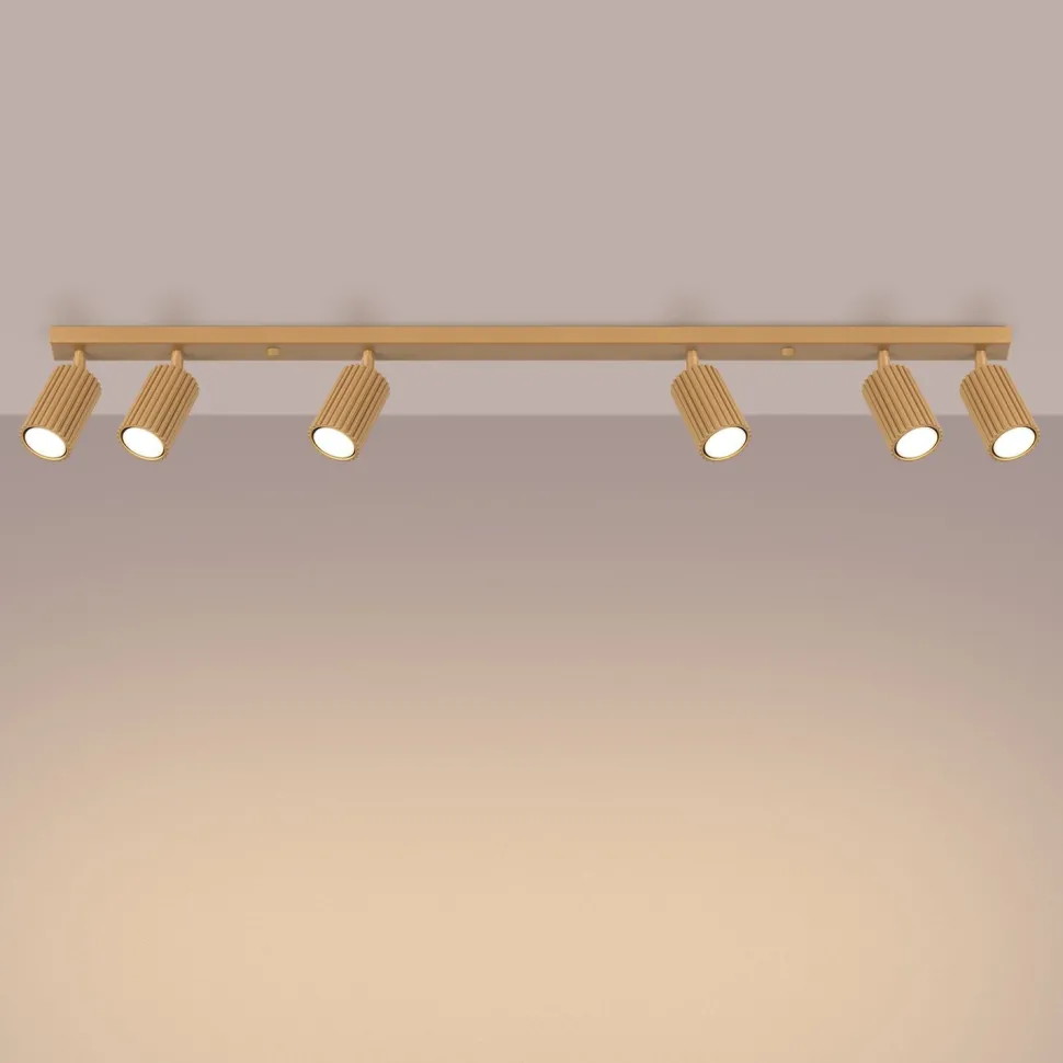 Deckenlampe groß 117 cm lang 4-flammig GU10 in Gold Modern