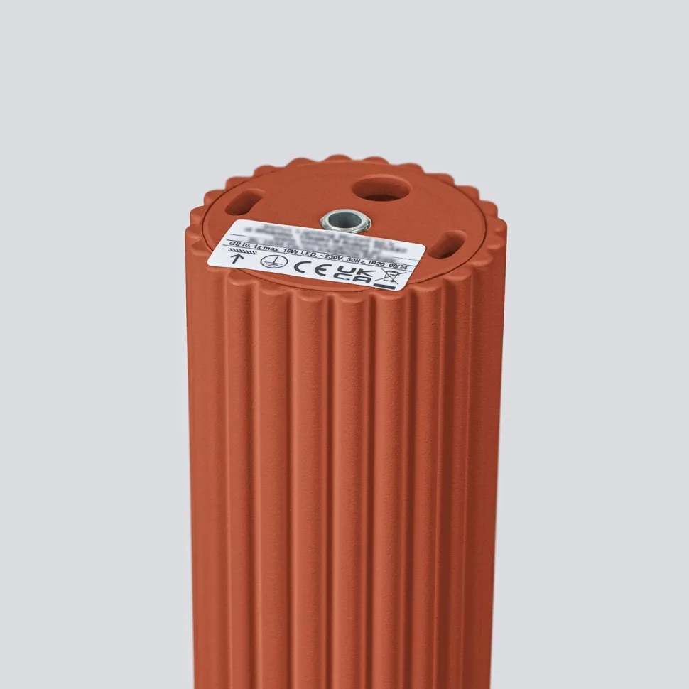 Deckenlampe GU10 H: 20 cm Ø 6,5 cm klein Rot Aufputz Modern