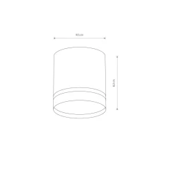 Deckenlampe GX53 Ø 8,5 cm Weiß Aluminium Spot klein