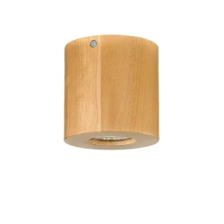Deckenlampe Holz Ø10cm klein rund GU10 Modern