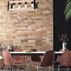 Deckenlampe Holz Metall Rustikal 63 cm lang Schwarz Natur