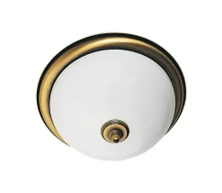 Deckenlampe in Messing antik Glas Ø36cm Leuchte