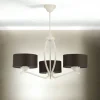 Deckenlampe in Weiß Braun Ø66cm Wohnzimmerleuchte