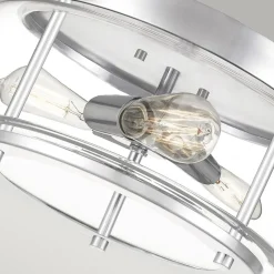 Deckenlampe IP44 Bad rund Ø 40,6 cm 3x E27 Chrom