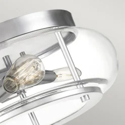 Deckenlampe IP44 Bad rund Ø 40,6 cm 3x E27 Chrom