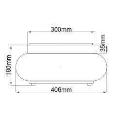 Deckenlampe IP44 Bad rund Ø 40,6 cm 3x E27 Chrom