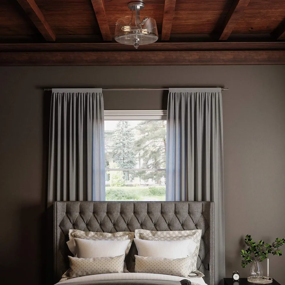 Deckenlampe Jugendstil rund Ø 31,3 cm Nickel Metall Regenglas