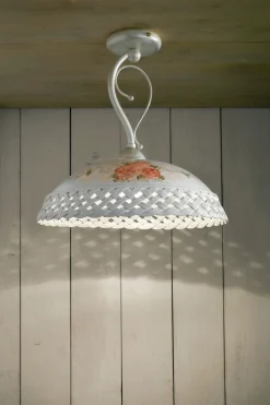 Deckenlampe Keramik E27 Ø 32 cm rund Landhaus ROSITO