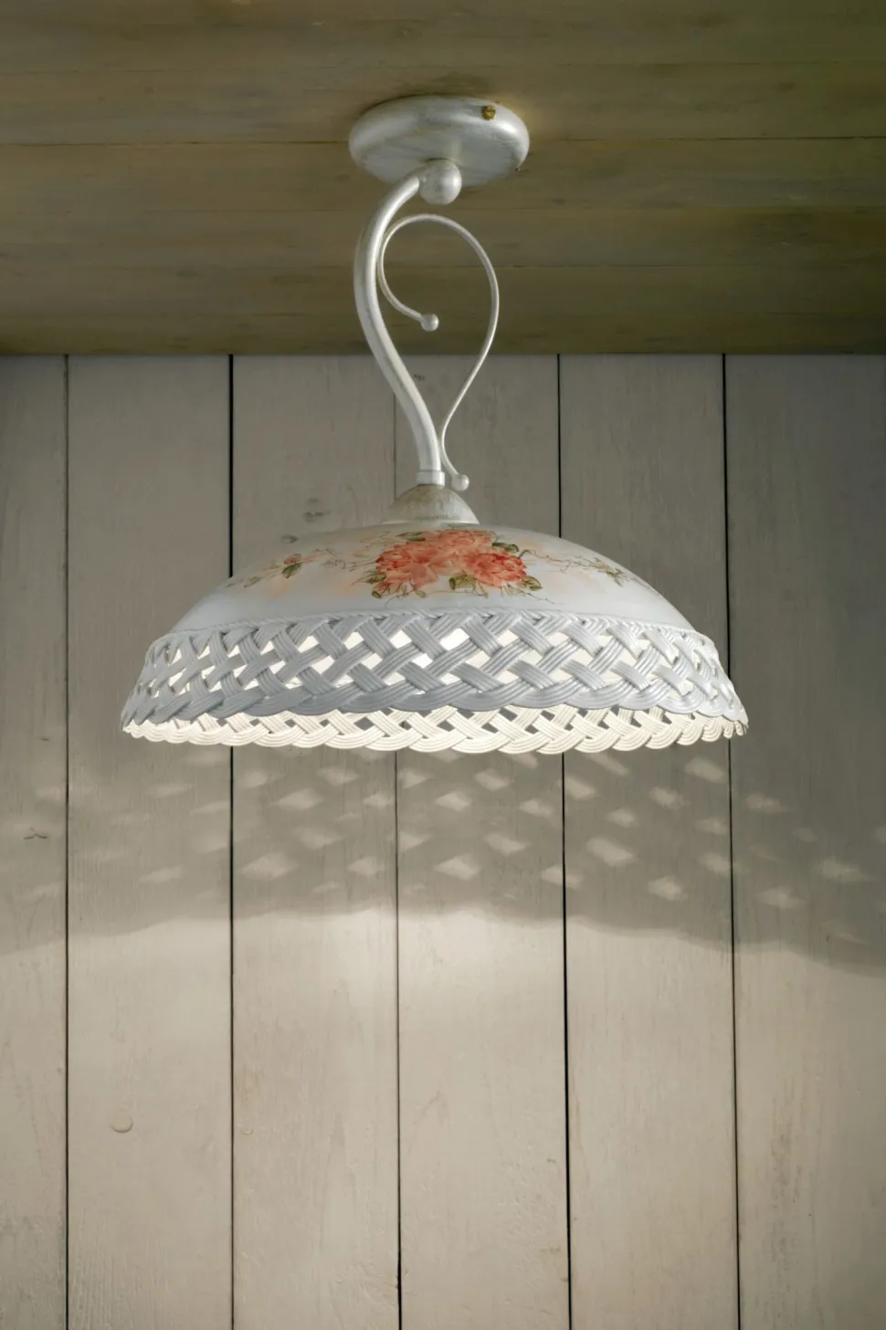 Deckenlampe Keramik E27 Ø 32 cm rund Landhaus ROSITO