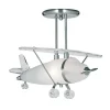 Deckenlampe Kinderzimmer Flugzeug E27 Metall Glas