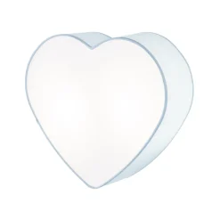 Deckenlampe Kinderzimmer Hellblau Weiß L: 42 cm Herz 2x E27