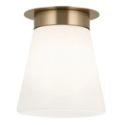 Deckenlampe klein B: 21,6 cm E27 Metall Glas in Bronze Weiß