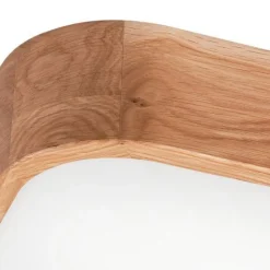 Deckenlampe klein eckig B: 45 cm Holz Metall für 4x E27