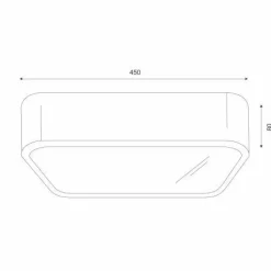 Deckenlampe klein eckig B: 45 cm Holz Metall für 4x E27