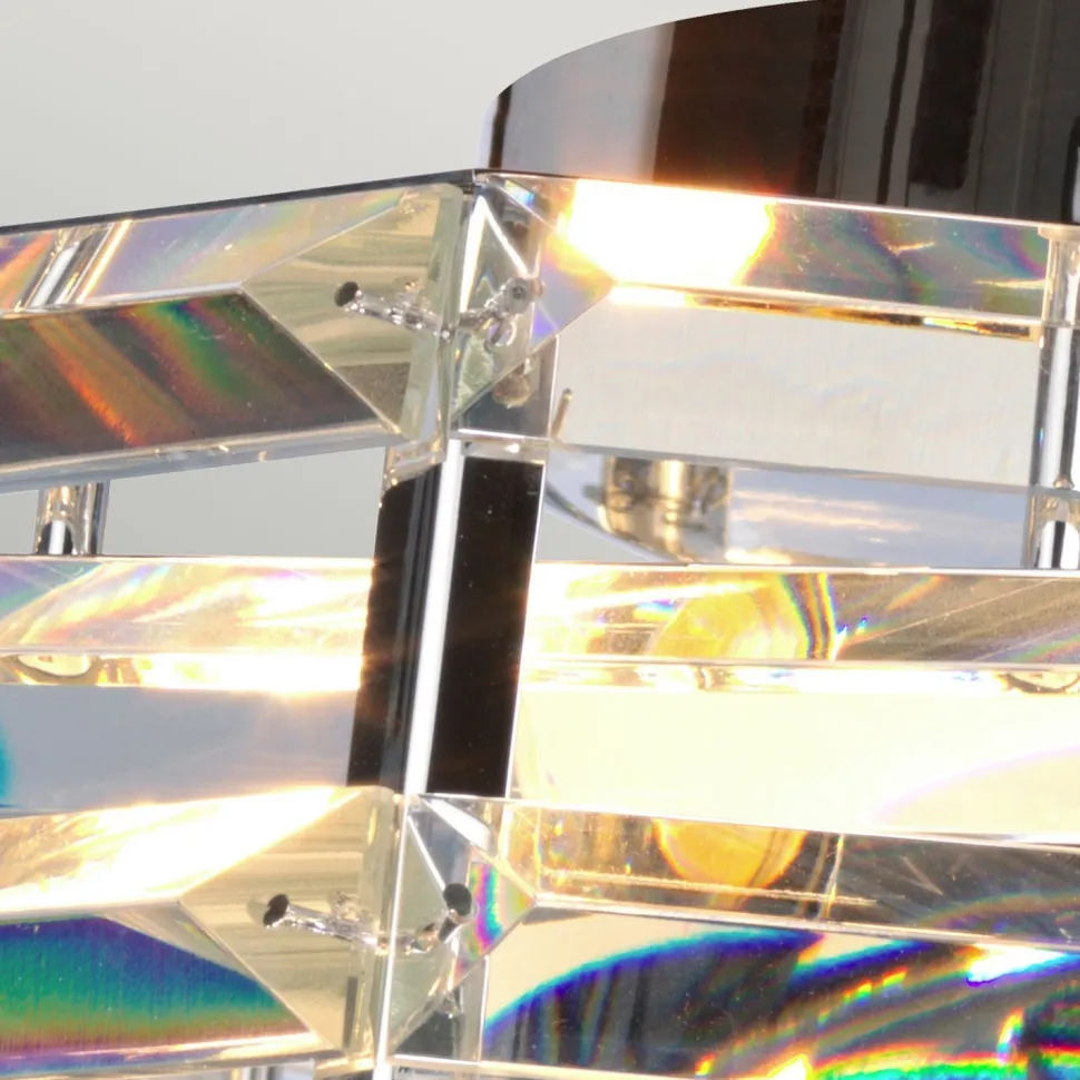 Deckenlampe Kristall Metall rund Ø48cm E27 BERSIVA