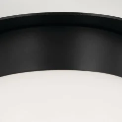 Deckenlampe Kugelschirm Glas Metall Ø 20,3 cm Schwarz Weiß E27