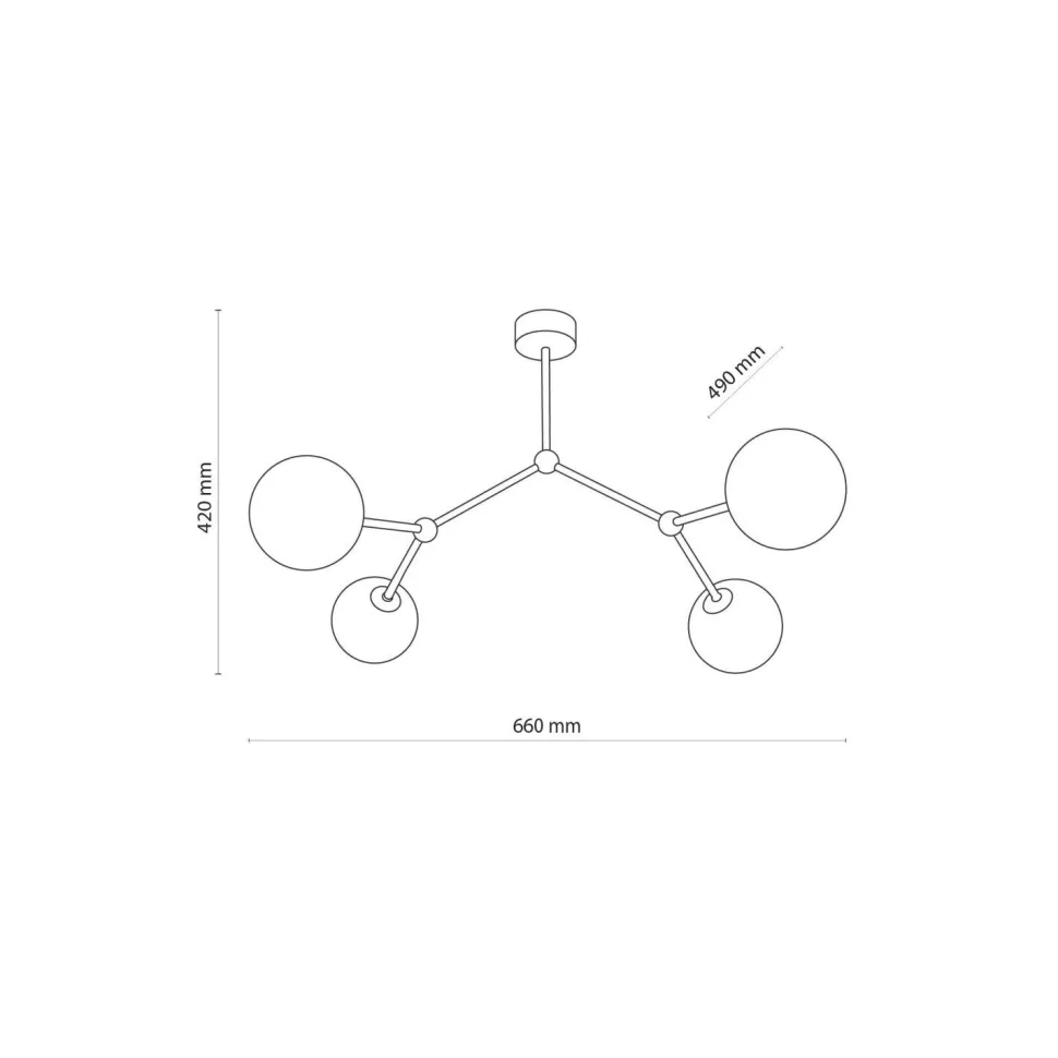 Deckenlampe Kugelschirm Schwarz Weiß Metall Glas