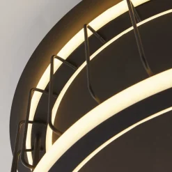 Deckenlampe LED rund Schwarz Weiß 3000 K 1074 lm D: 40 cm