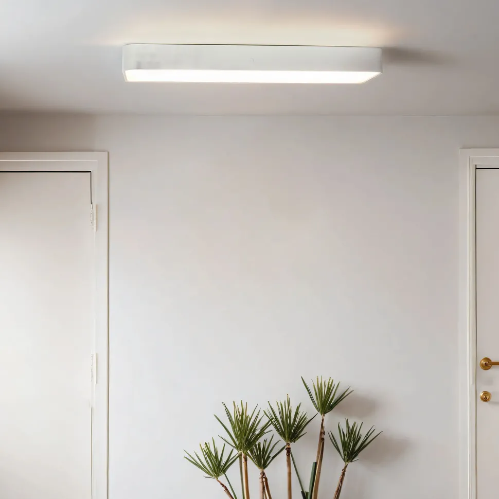 Deckenlampe LED T8 wechselbar Weiß 3000 K 1700 lm Aluminium