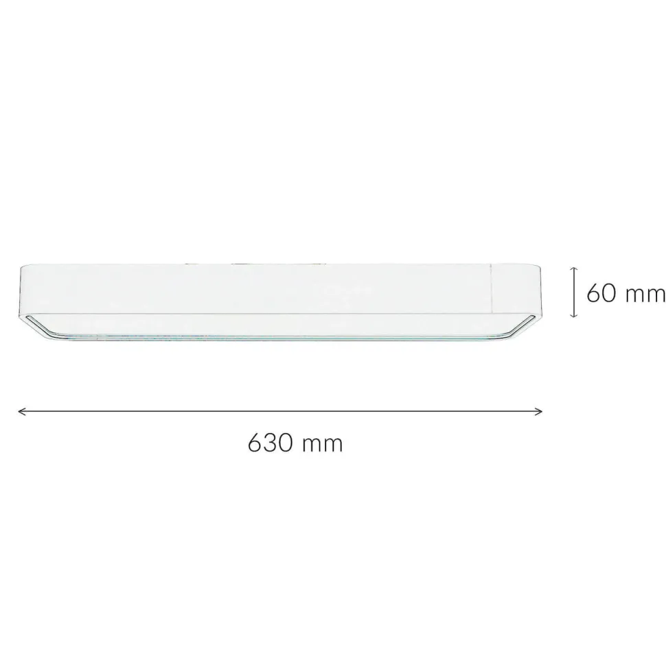 Deckenlampe LED T8 wechselbar Weiß 3000 K 1700 lm Aluminium