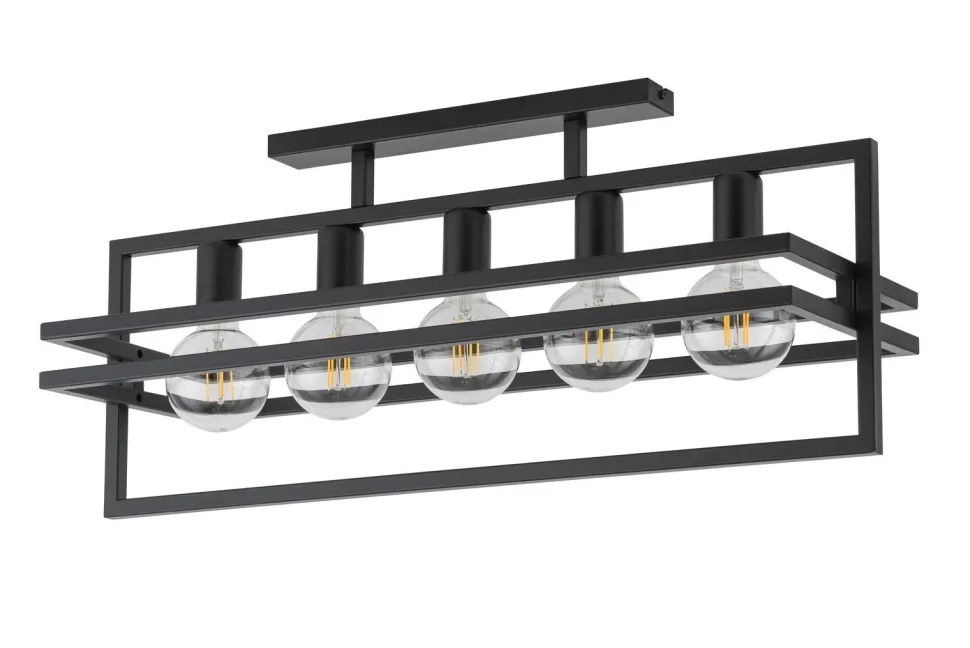 Deckenlampe Mehrflammig Schwarz Metall E27 stylisch