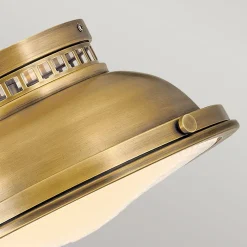 Deckenlampe Messing antik 2x E27 Ø 32 cm Industrial Design