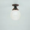 Deckenlampe Messing Antik Glas blendarm Muster B:15 cm