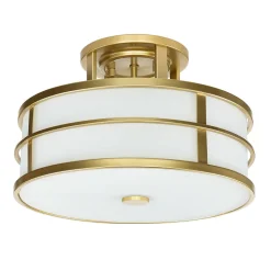 Deckenlampe Messing Creme 3x E27 Ø 34 cm rund SHOJI