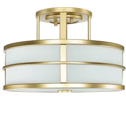 Deckenlampe Messing Creme 3x E27 Ø 34 cm rund SHOJI