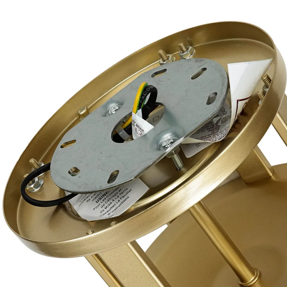 Deckenlampe Messing Creme 3x E27 Ø 34 cm rund SHOJI