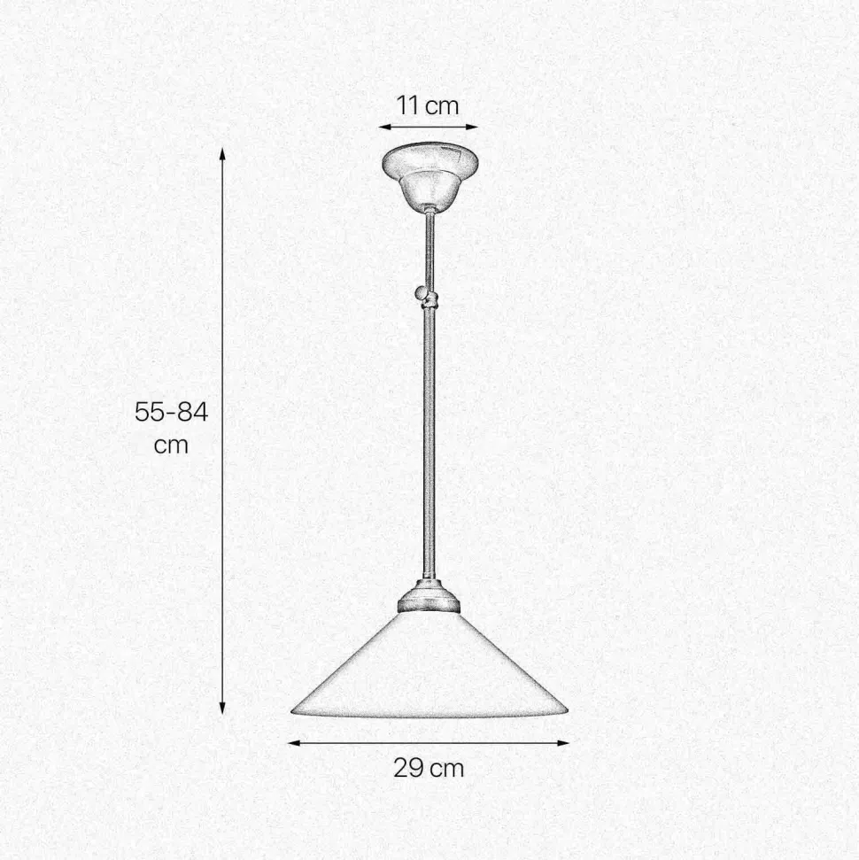 Deckenlampe Messing Glas E27 D: 29 cm höhenverstellbar
