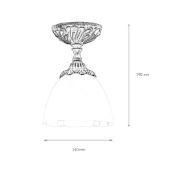 Deckenlampe Messing Glas Jugendstil Handarbeit edel
