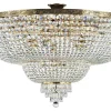 Deckenlampe Metall Ø 100 cm in Gold antik E27 rund PAUL