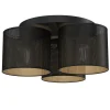 Deckenlampe Metall Ø45 cm rund E27 Loft in Schwarz Gold