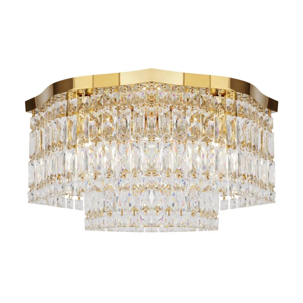 Deckenlampe Metall E14 45 cm breit in Gold rund INGA