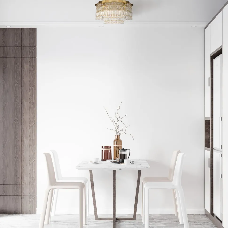 Deckenlampe Metall E14 45 cm breit in Gold rund INGA