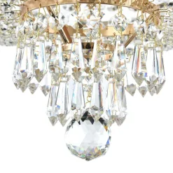 Deckenlampe Metall E27 D: 40 cm rund in Gold antik PAUL