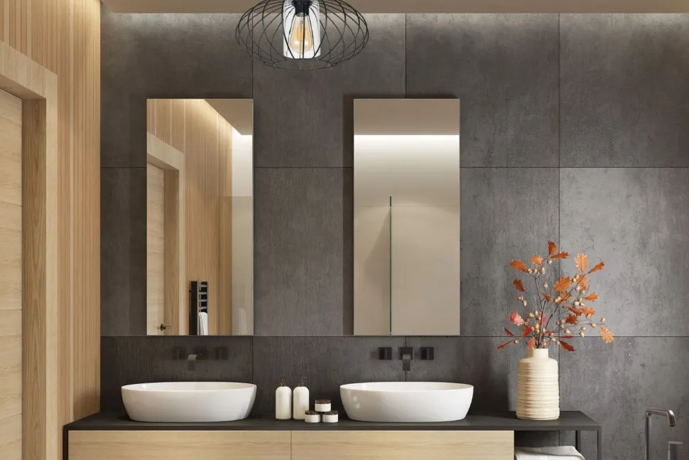 Deckenlampe Metall E27 rund Ø34 cm Schwarz Retro Design